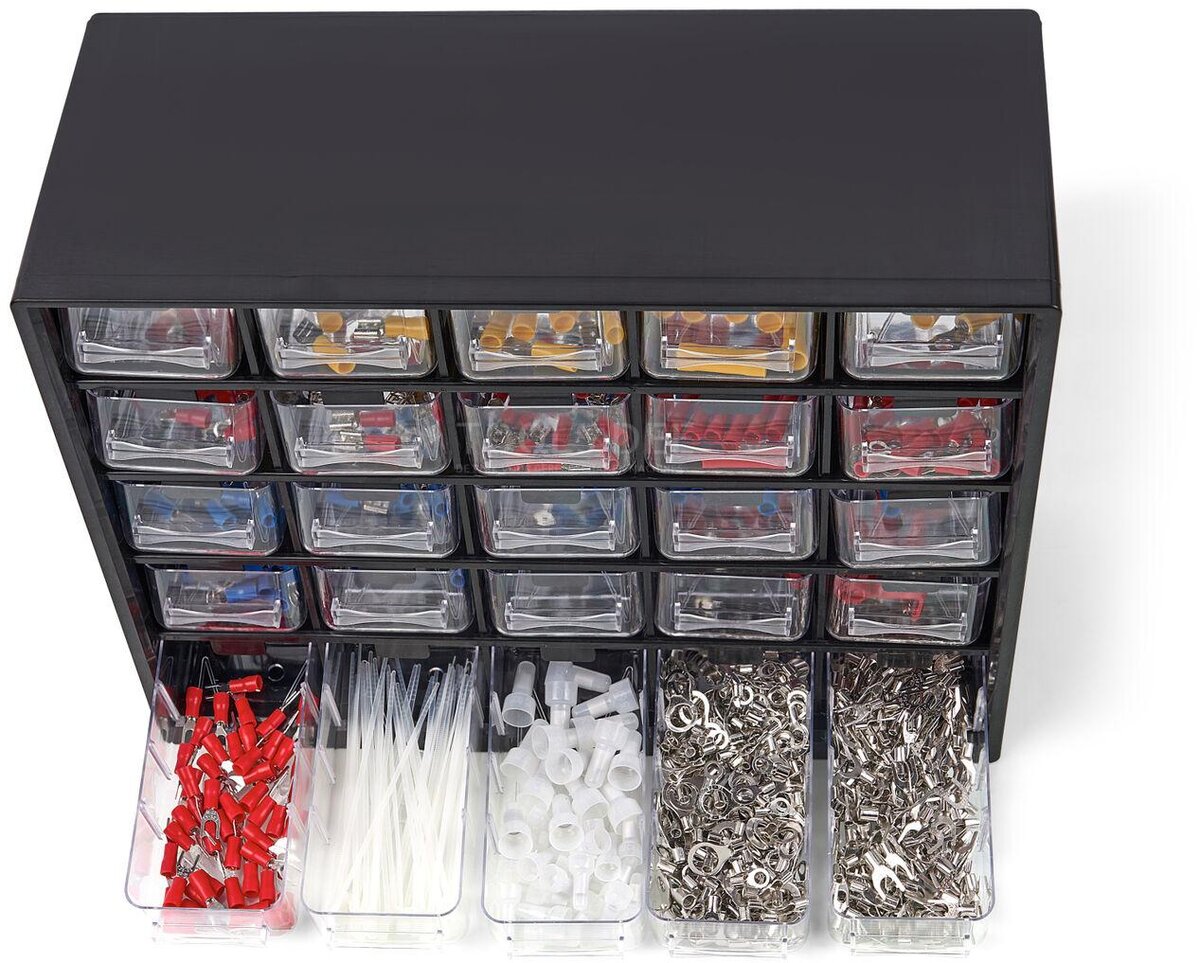 HBM 1012 Delig Kabelschoen Assortiment in 25 Laden Ladenkast