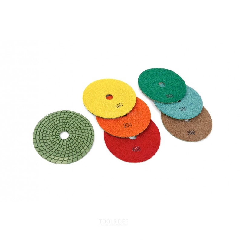 HBM set of polishing discs for HBM 125mm wet sanding and polishing machine