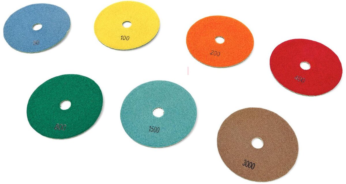  HBM kiillotuslevysarja HBM 125mm märkähioma- ja kiillotuskoneelle