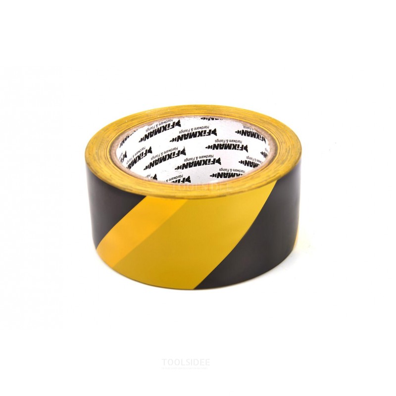 Silverline 50 mm x 33 meters black and yellow security tape
