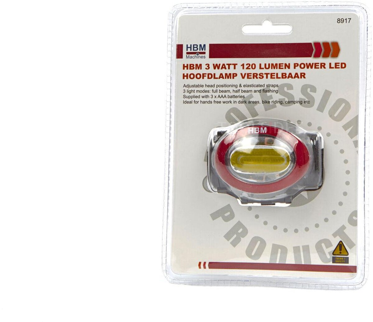 Hbm 3 watt 120 lumen effekt LED hovedbrænder kan justeres