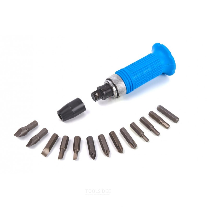 Silverline 14-piece soft grip impact screwdriver set