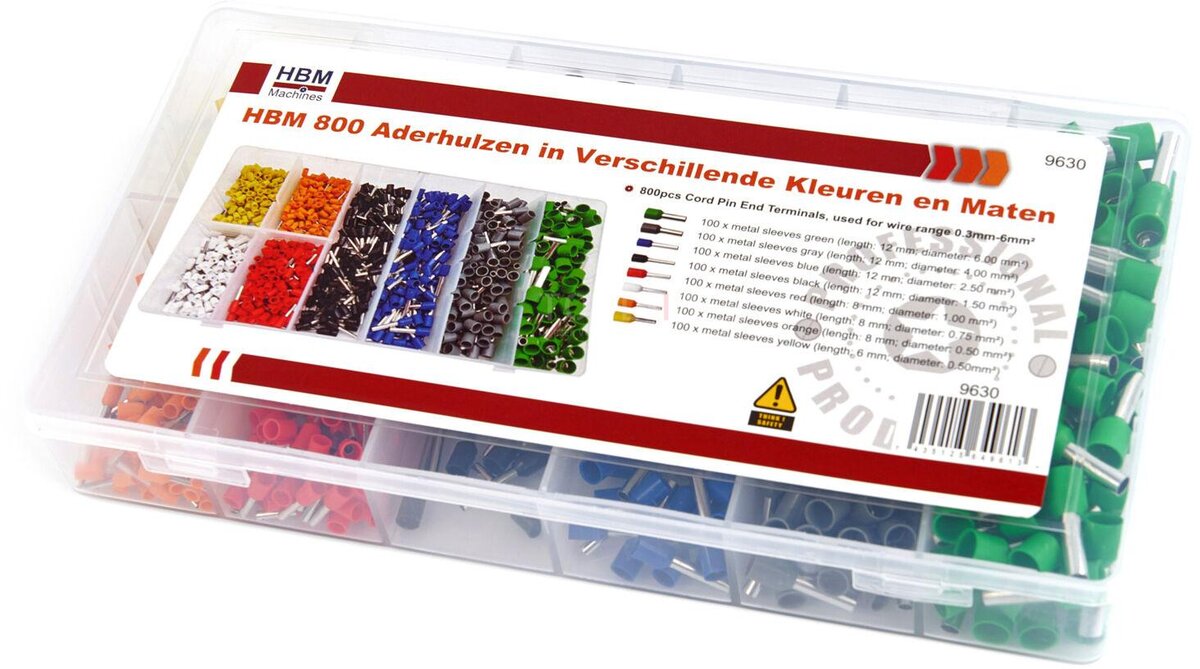 HBM 800 Core-ermer i forskjellige farger og størrelser