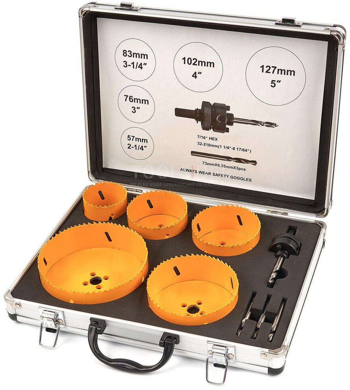 HBM 9 Delige Bi-Metaal Gatzagenset Grote Maten