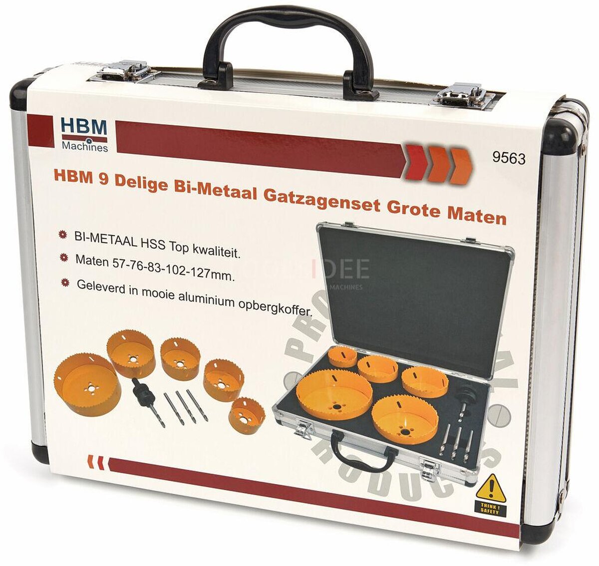 HBM 9 Delige Bi-Metaal Gatzagenset Grote Maten