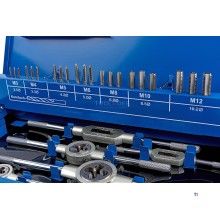  HBM 44-osainen M3-12 kierre- ja leikkaussarja