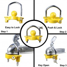 HBM trailer lock drawbar lock with cylinder lock 50 mm