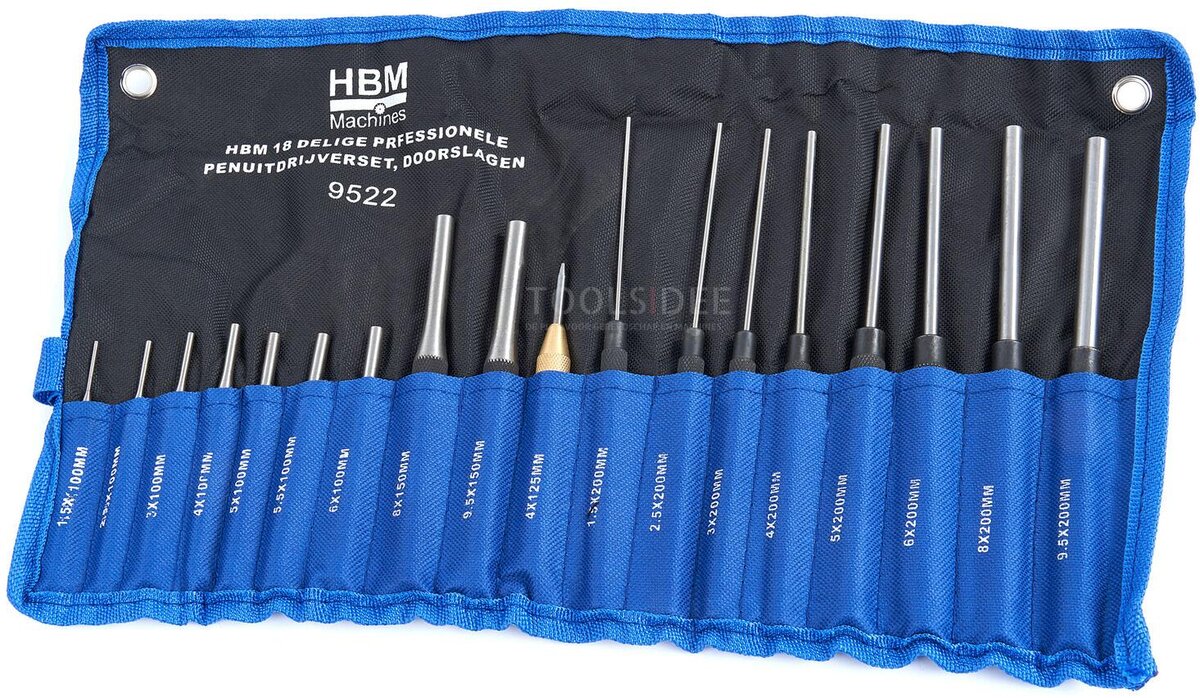 HBM 18 Piece Professional Pen Extruder Set, Punches