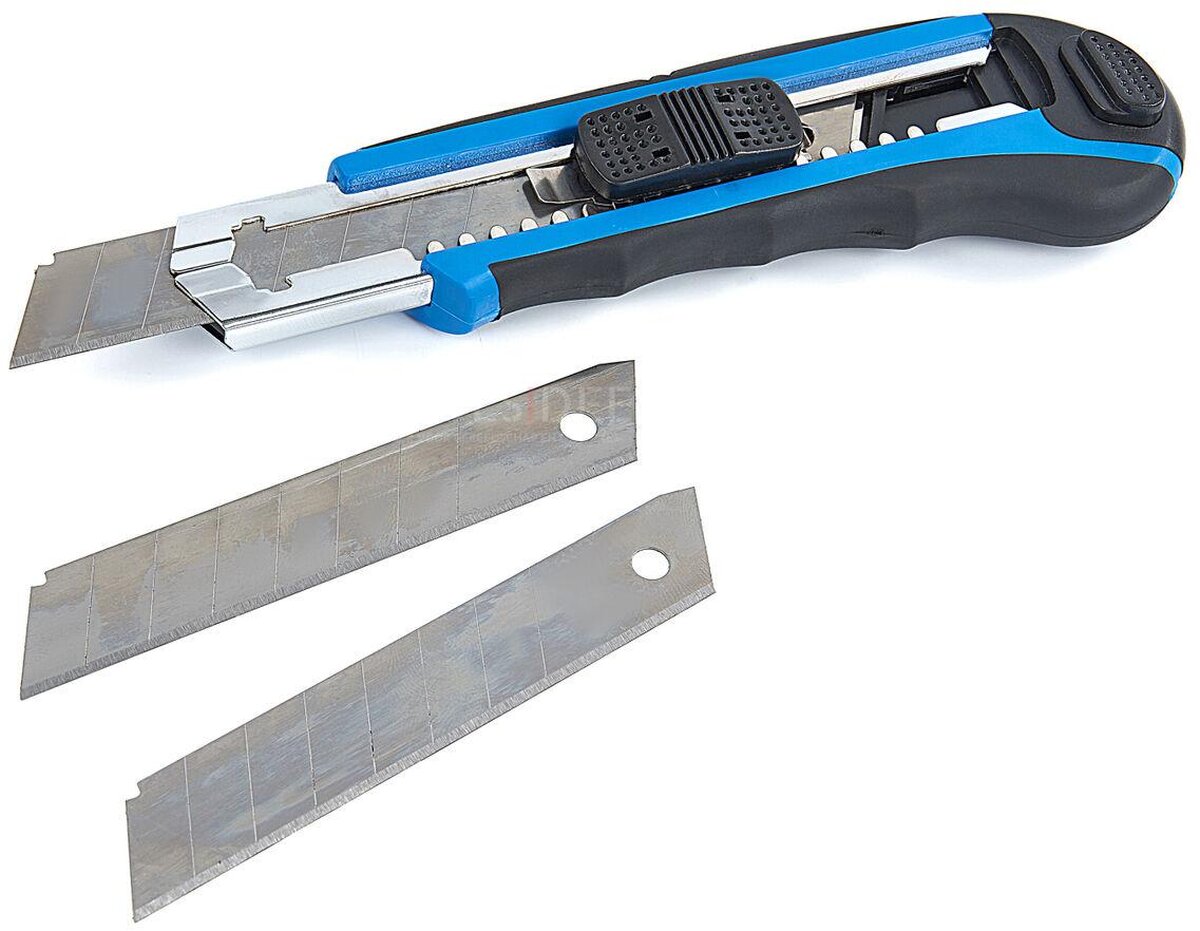 HBM Professional 18 mm knipsekniv med 3 kniver HBM Professional 18 mm knipsekniv med 3 kniver