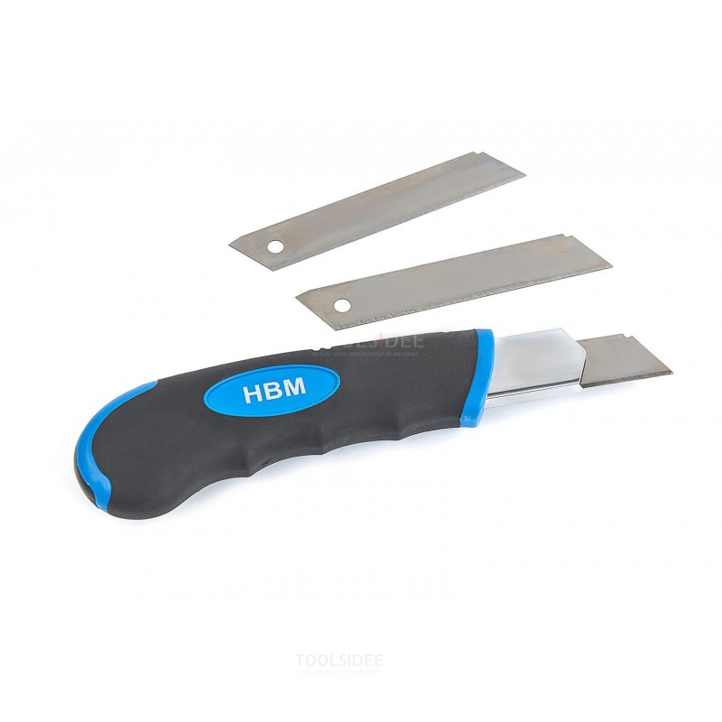 Hbm professionell 18 mm knäppningskniv med 3 blad