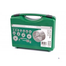 HiKOKI 752177 13-delars hålsågssats i kassett bi-metall för koppar, rostfritt stål, tegel, gjutjärn, gipsskiva, plast och trä. HiKOKI 752177 13-delars hålsågssats i kassett bi-metall för koppar, rostfritt stål, tegel, gjutjärn, gipsskiva, plast och trä.
