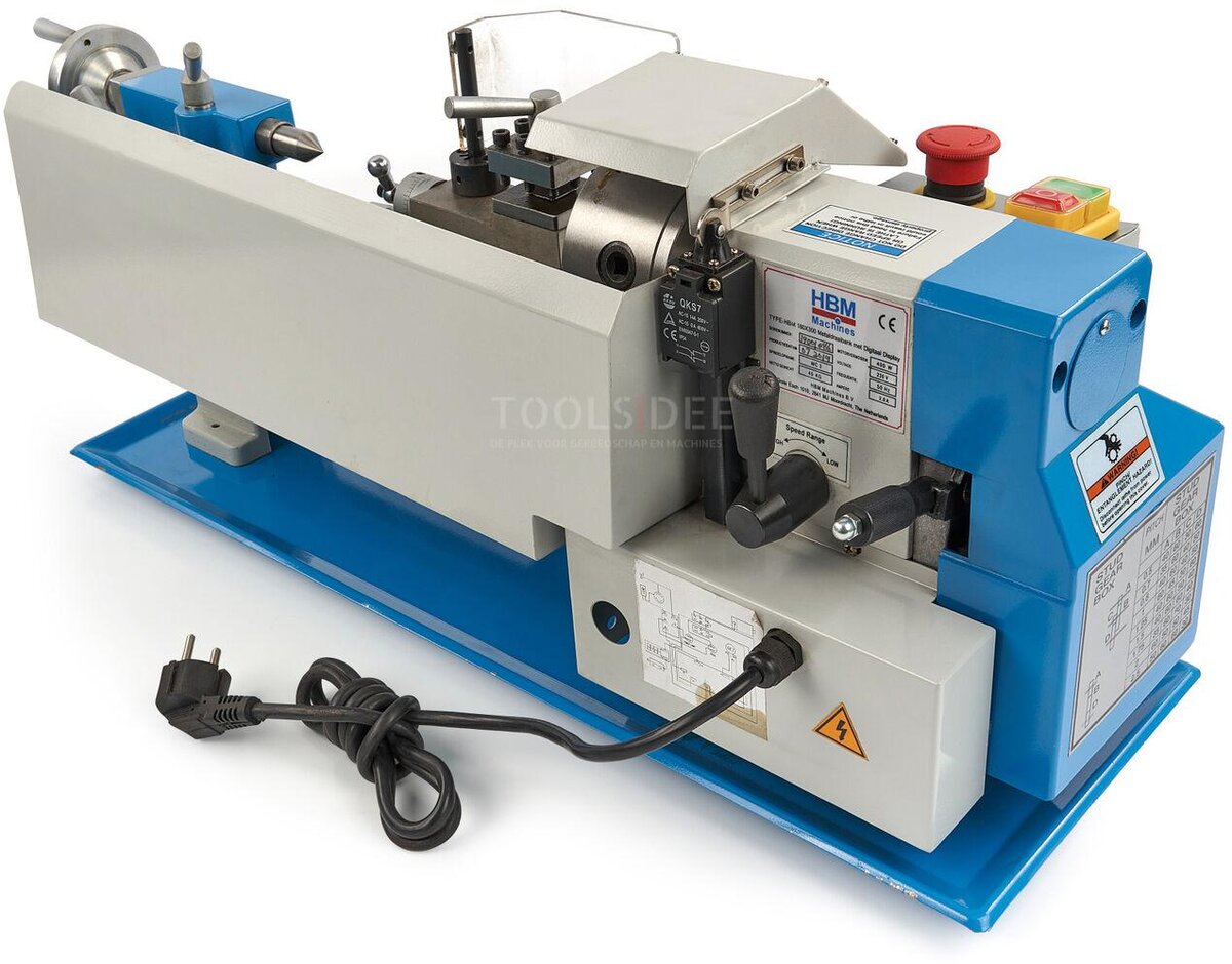 HBM 180 x 300 metall dreiebenk med digital skjerm