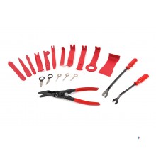 technical data of the HBM 19-piece door trim, trim strip dismantling set, trim clip pliers and radio navigation disassembly