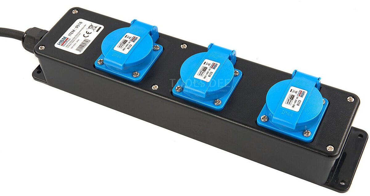 HBM Professional IP44-kontakt med 5 meter kabel 3 x 1,5 mm