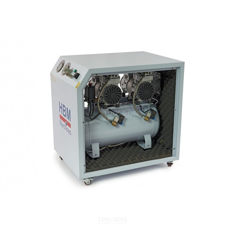 HBM Dental 1500 Watt 50 Liter Professional Low Noise Compressor