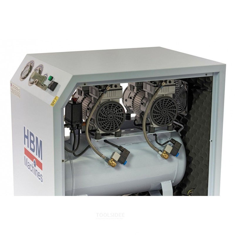 Compressore professionale a basso rumore HBM Dental 1500 Watt 50 litri