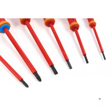 facom protwist screwdriver set vde 6-piece flat head, cross head and pozidriv