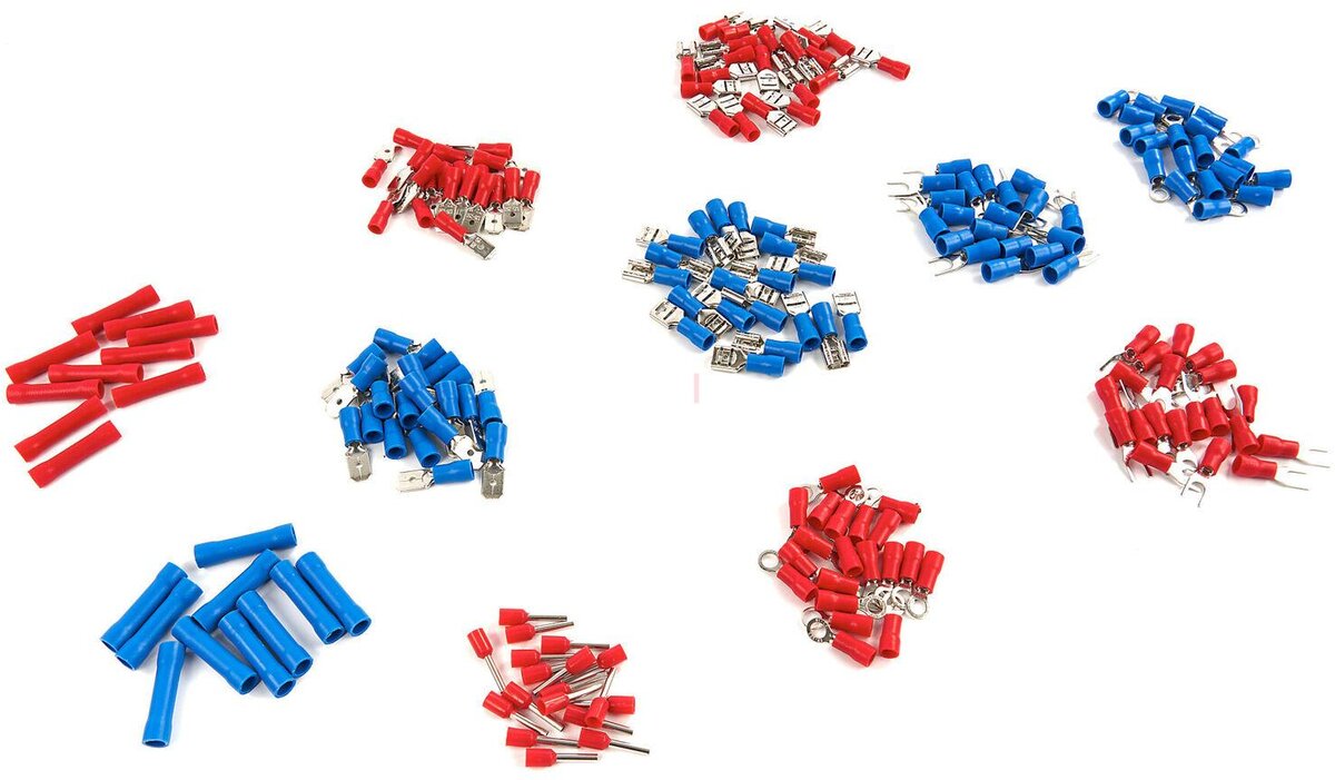 Hbm 199-stykke profi 4 i 1 automatisk trådstribningsværktøj med skære- og krympefunktion inklusive 199 kabelsko