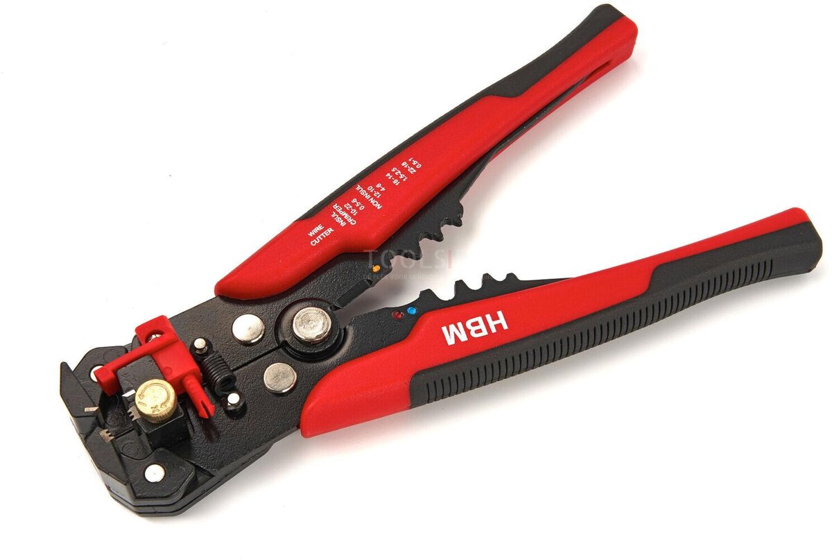 Hbm 199-stykke profi 4 i 1 automatisk trådstribningsværktøj med skære- og krympefunktion inklusive 199 kabelsko