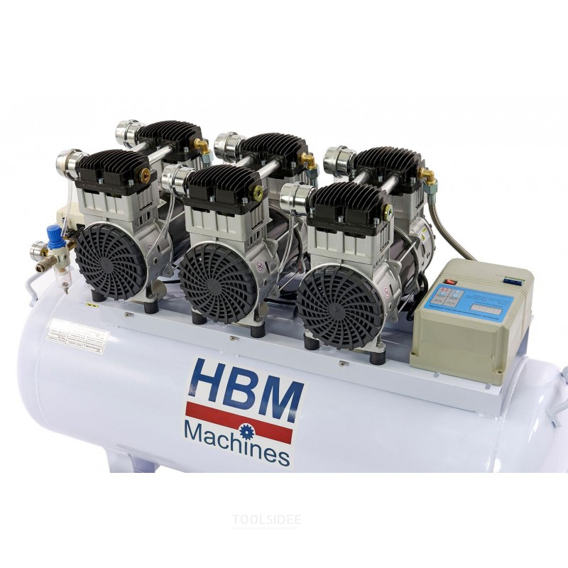 HBM 6 PK - 150 liters profesjonell støyfri kompressor
