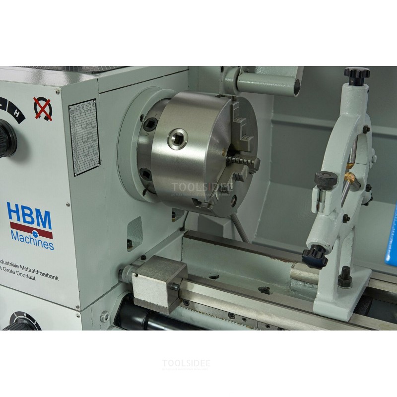HBM 360 x 1000 dro industrial metal lathe complete with large bore