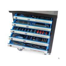 HBM 196 Piece Premium Filled Tool Trolley - BLÅ