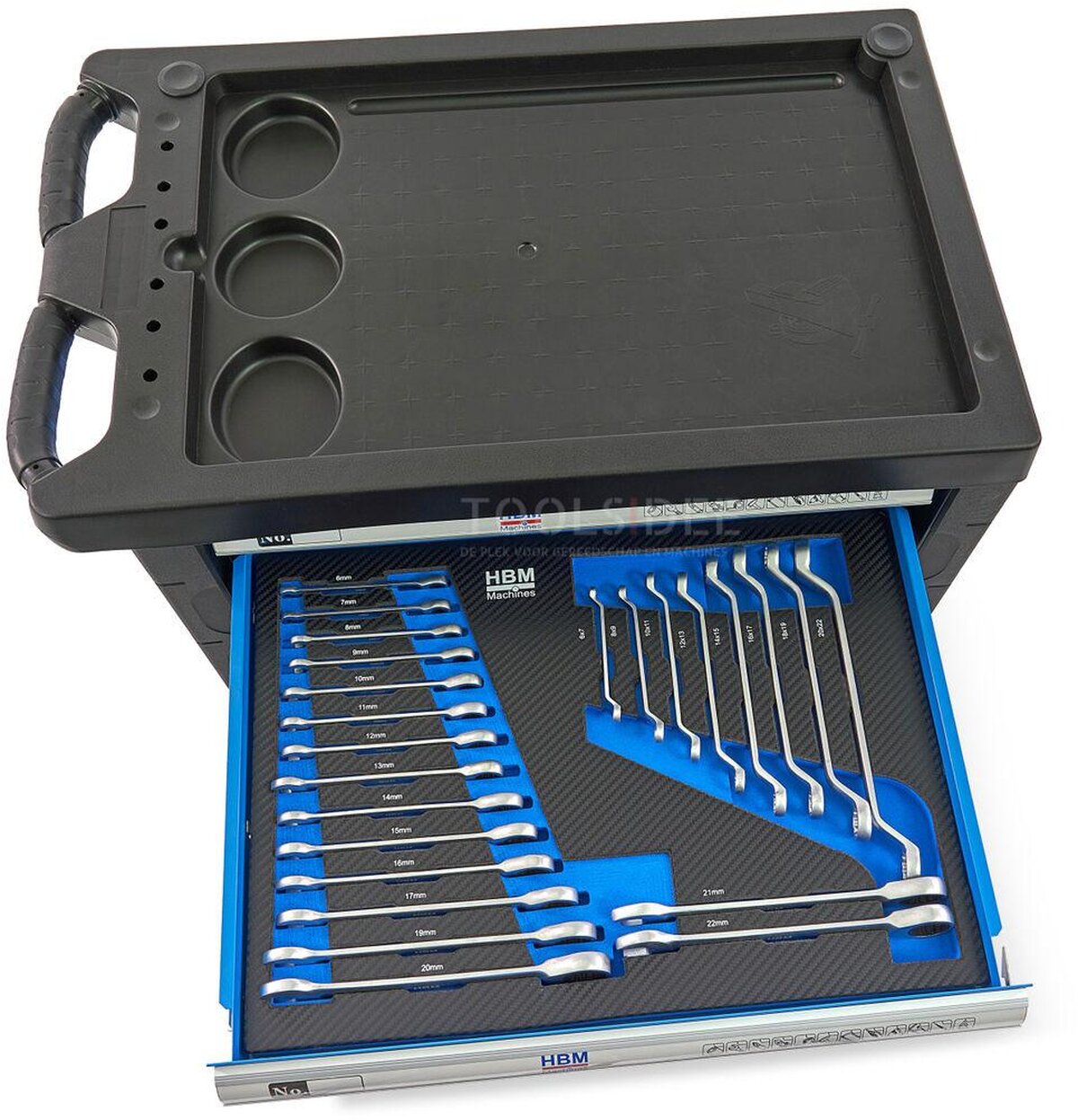HBM 196 Piece Premium Filled Tool Trolley - BLÅ