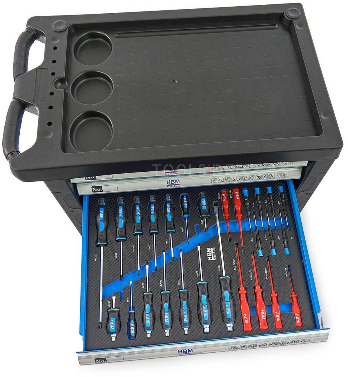 HBM 196 Piece Premium Filled Tool Trolley - BLÅ