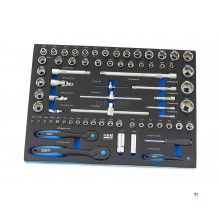 HBM 196 Piece Premium Filled Tool Trolley - BLÅ