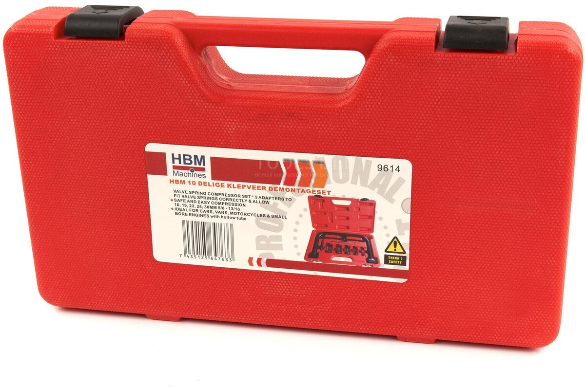 HBM 10 Stykke Ventilfjær Demontering sett, Ventilfjærstrammerverktøysett