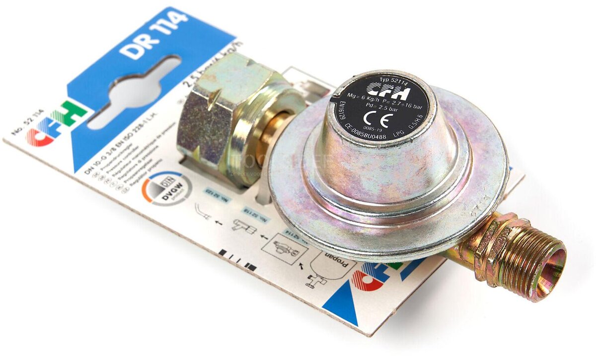CFH Propan trykkregulator 2,5 Bar Tilkobling R3 / 8 