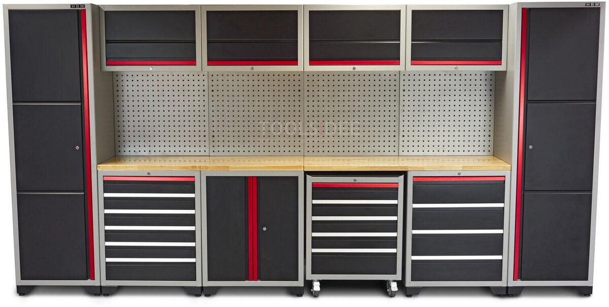 HBM 16 Piece Deluxe Professional Modular Workshop System