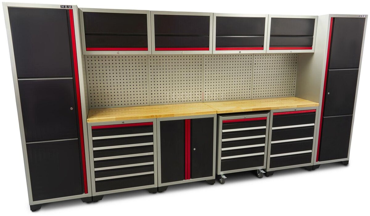 HBM 16 Piece Deluxe Professional Modular Workshop System