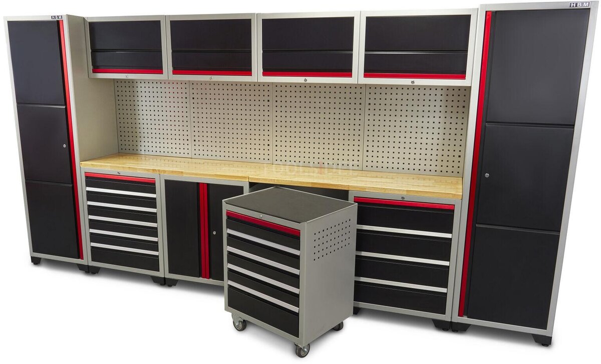 HBM 16 Piece Deluxe Professional Modular Workshop System