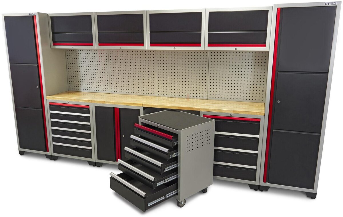HBM 16 Piece Deluxe Professional Modular Workshop System