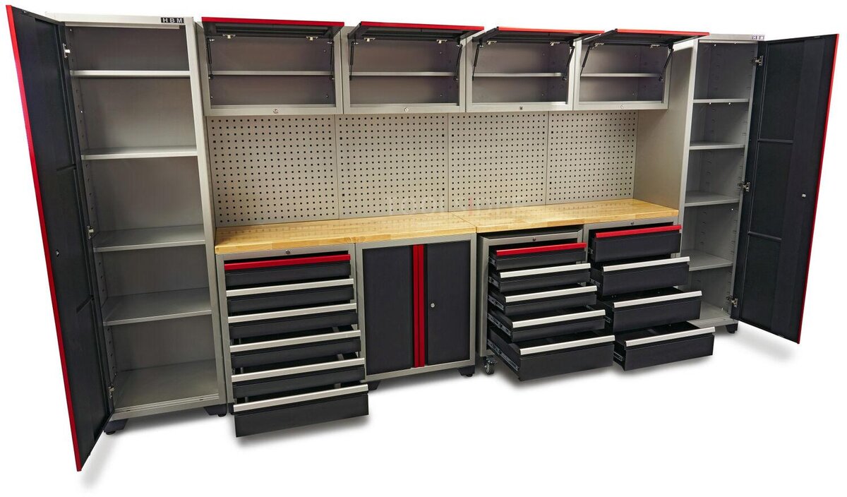 HBM 16 Piece Deluxe Professional Modular Workshop System