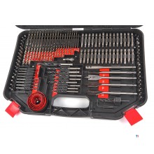 HBM 246 stykke bitsett komplett inkludert metallbor, trebor, hastighetsbor og hullsager