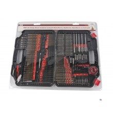HBM 246 stykke bitsett komplett inkludert metallbor, trebor, hastighetsbor og hullsager