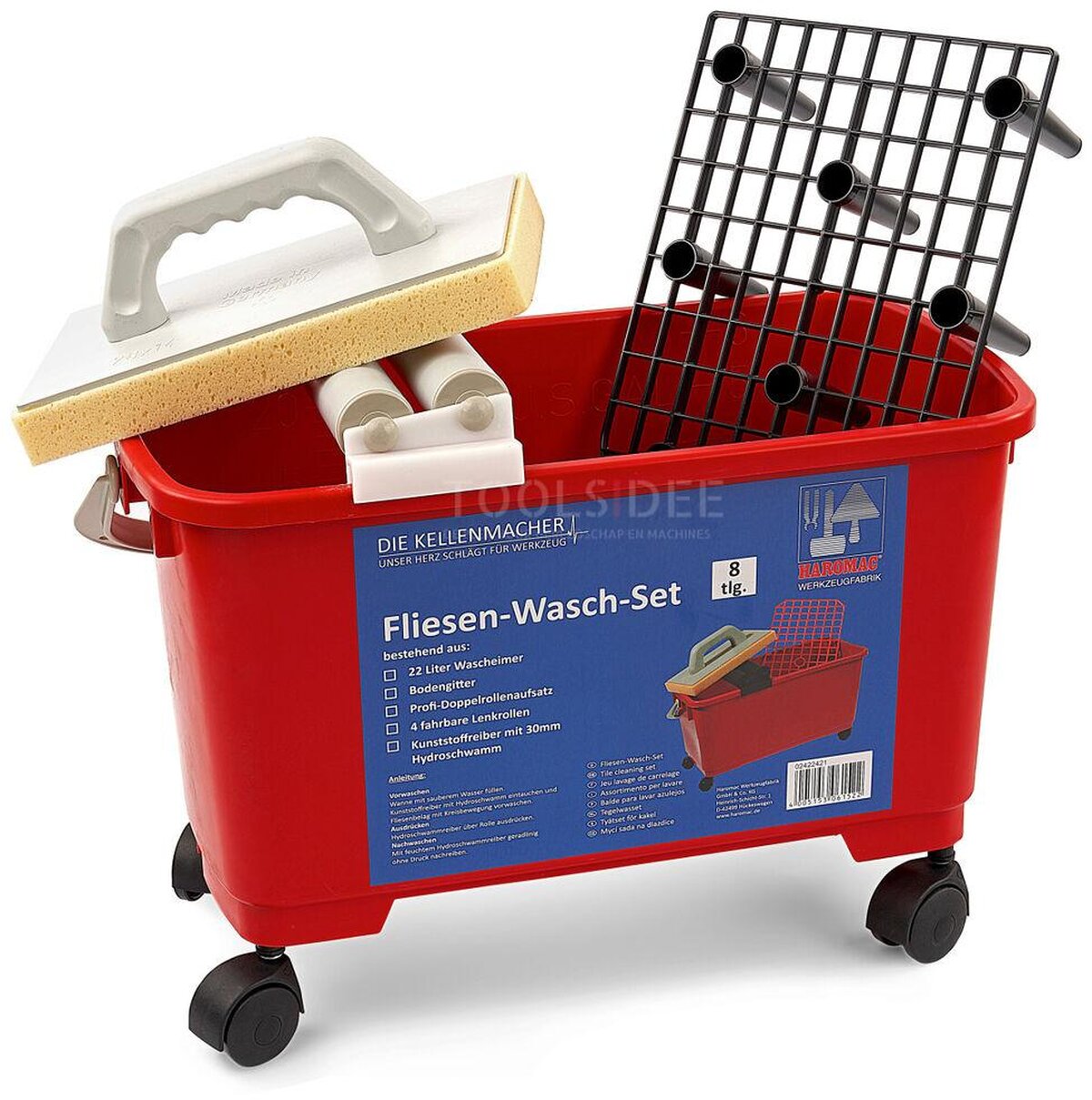 Haromac svampesett, flisevaskesett, skjøtsett komplett 22 liter Haromac svampesett, flisevaskesett, skjøtsett komplett 22 liter