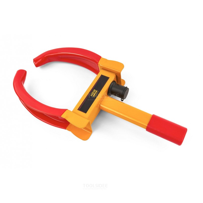 HBM universal wheel clamp with lock for wheels from 185 to 290 mm.