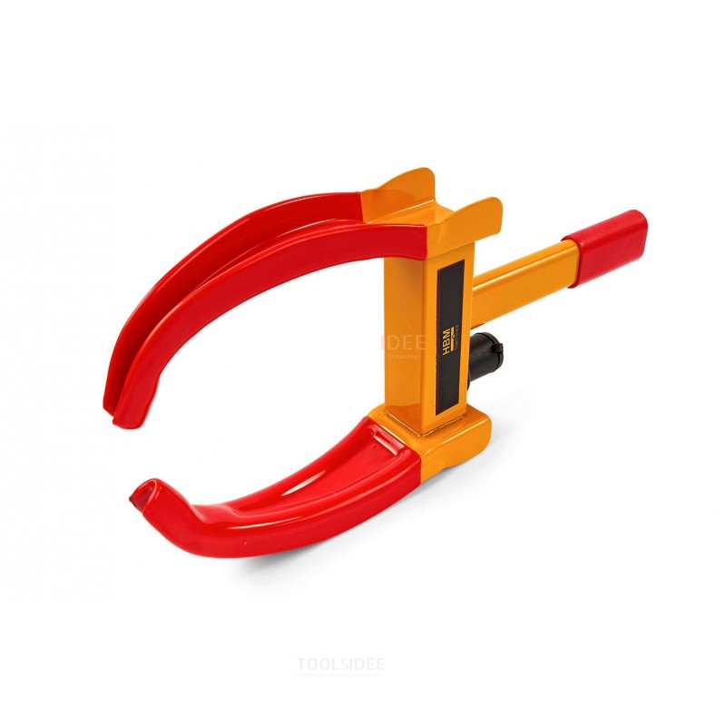 HBM universal wheel clamp with lock for wheels from 185 to 290 mm.