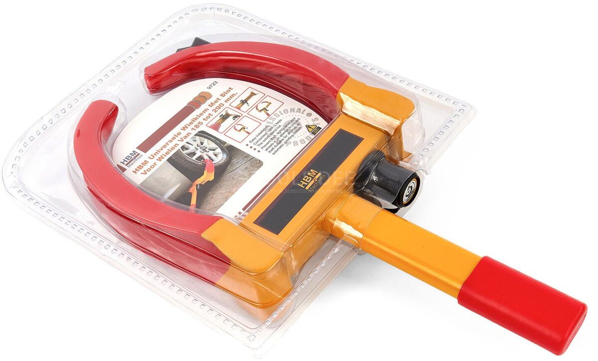 HBM Universal-Radklemme mit Schloss für Räder von 185 bis 290 mm