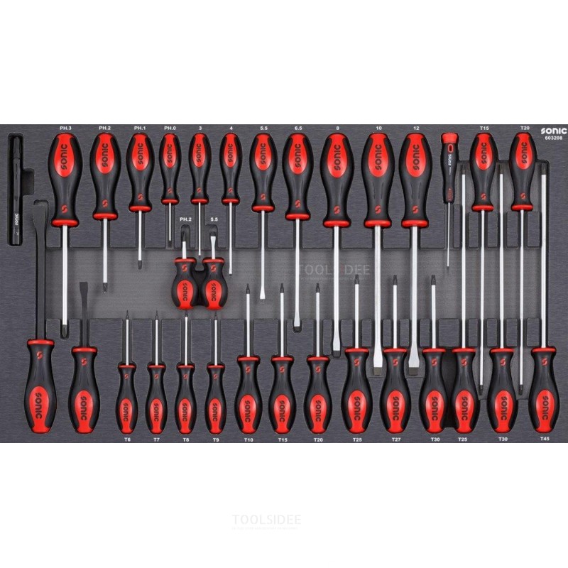 Porte-outils Sonic Superior rempli 408 pièces S12 Noir