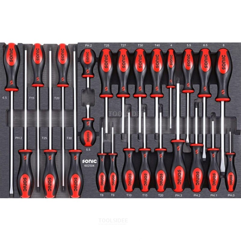 Porte-outils Sonic Superior rempli de 363 pièces S9 Noir