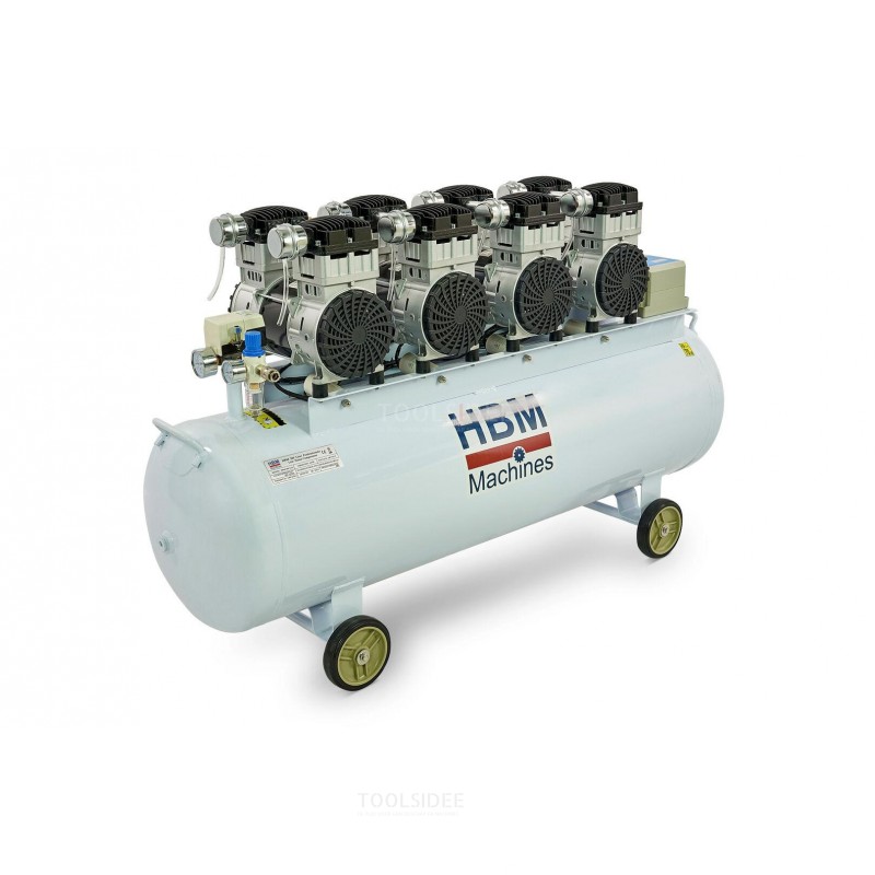 Compresor profesional de bajo ruido HBM de 8 HP - 200 litros