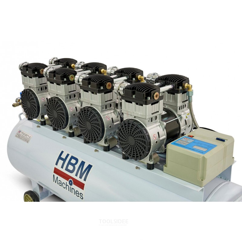 Compresor profesional de bajo ruido HBM de 8 HP - 200 litros