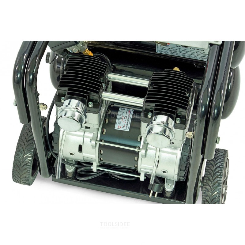 HBM 20 liter 1,5 HP Mobile Professional støjsvag kompressor