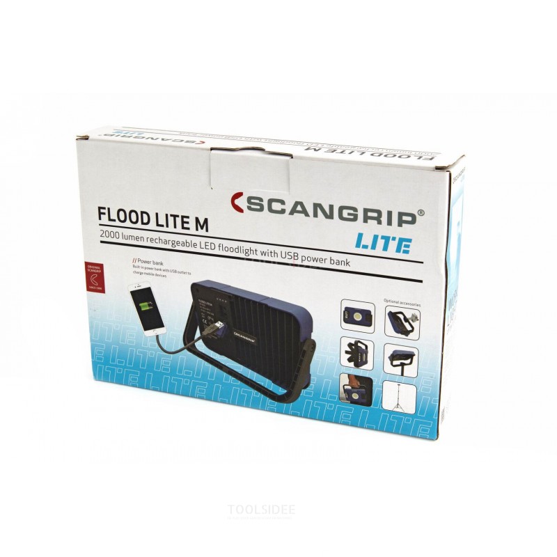 Scangrip 03.5631 Flood Lite M LED konstruksjonslampe - oppladbar - 2000Lm