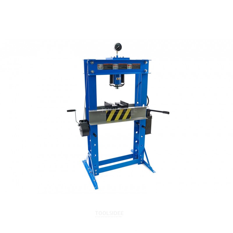 HBM 50 ton hydraulic frame press, workshop press