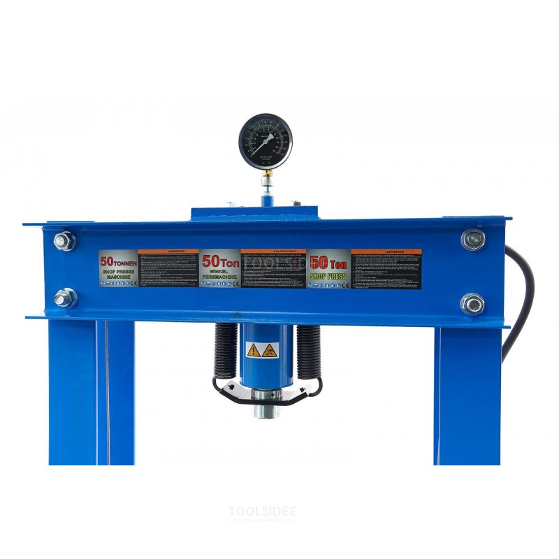 HBM 50 ton hydraulic frame press, workshop press